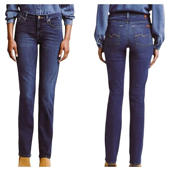 7 for All Mankind Straight EUC $198 size 31 J1646 - Picture 2 of 8